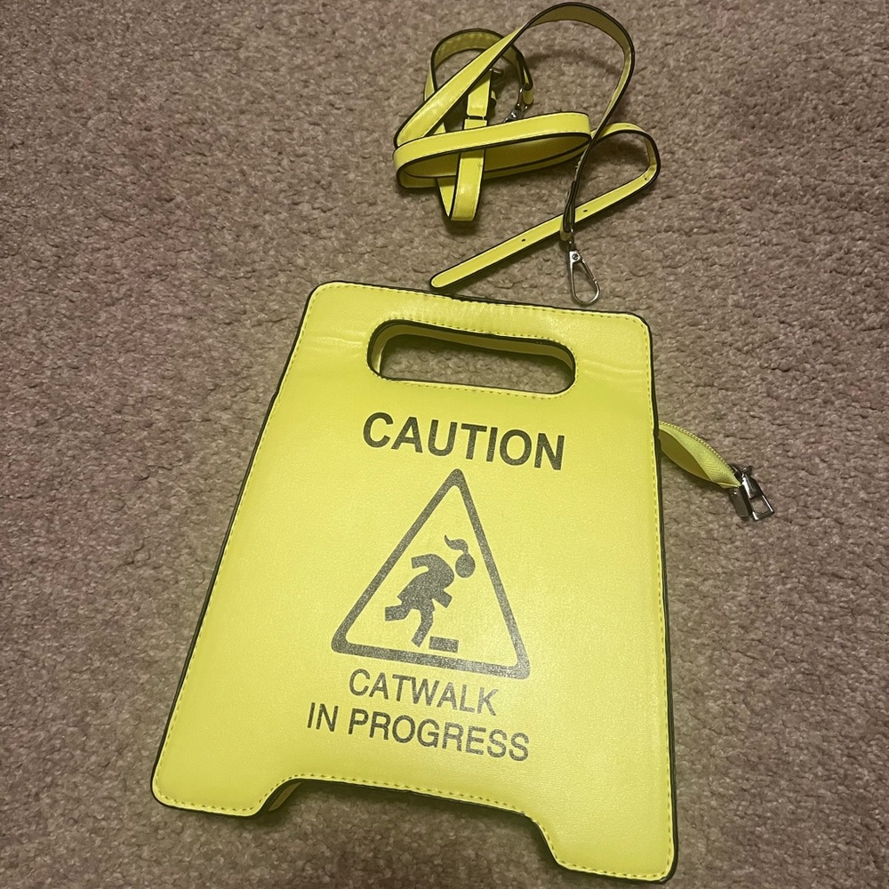 Model Catwalk In progress handbag, purse, crossbody, clutch top handle neon